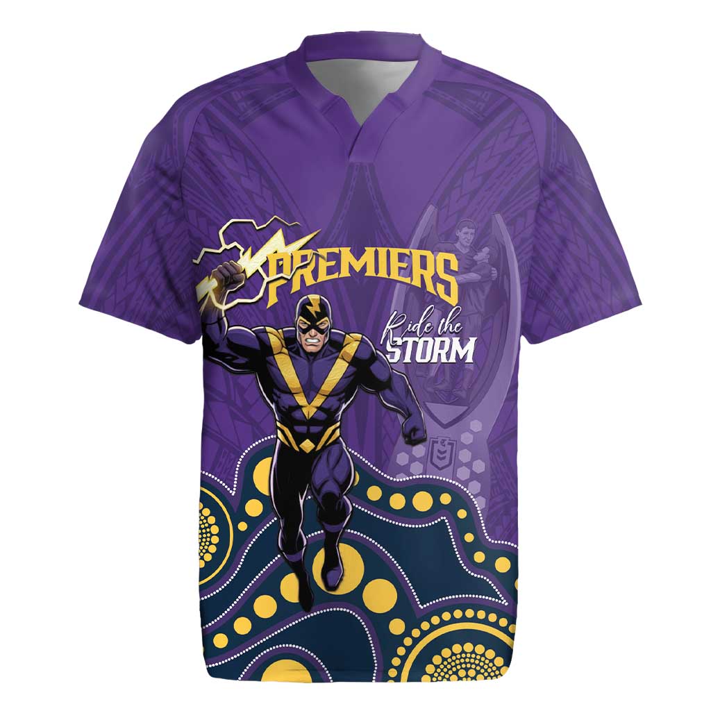 NRL Melbourne Rugby Custom Rugby Jersey Premiers Trophy Ride The Storm - Aussie Hoodie