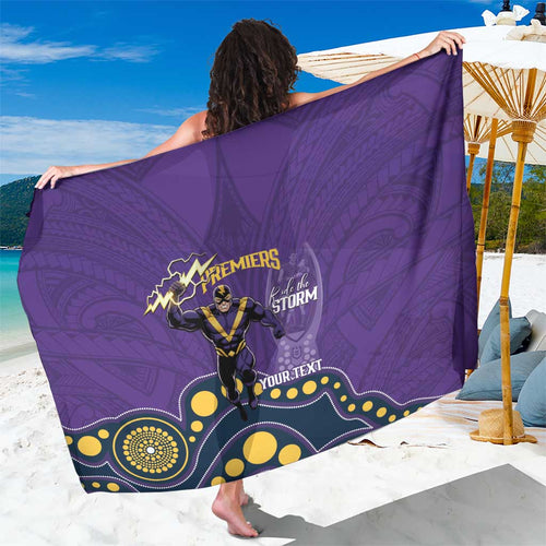 NRL Melbourne Rugby Custom Sarong Premiers Trophy Ride The Storm - Aussie Hoodie