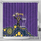NRL Melbourne Rugby Custom Shower Curtain Premiers Trophy Ride The Storm - Aussie Hoodie