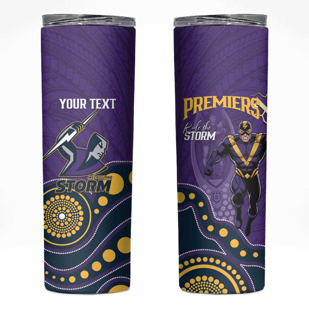 NRL Melbourne Rugby Custom Skinny Tumbler Premiers Trophy Ride The Storm - Aussie Hoodie
