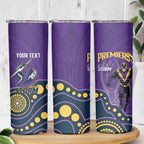 NRL Melbourne Rugby Custom Skinny Tumbler Premiers Trophy Ride The Storm - Aussie Hoodie