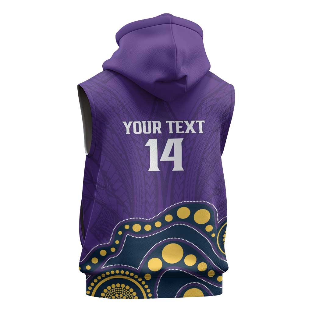 NRL Melbourne Rugby Custom Sleeveless Hoodie Premiers Trophy Ride The Storm - Aussie Hoodie