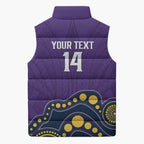 NRL Melbourne Rugby Custom Sleeveless Puffer Jacket Premiers Trophy Ride The Storm - Aussie Hoodie