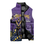 NRL Melbourne Rugby Custom Sleeveless Puffer Jacket Premiers Trophy Ride The Storm - Aussie Hoodie