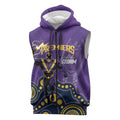 NRL Melbourne Rugby Custom Sleeveless Zip Hoodie Premiers Trophy Ride The Storm LT14