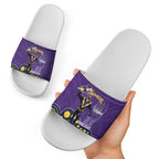 NRL Melbourne Rugby Custom Slide Sandals Premiers Trophy Ride The Storm - Aussie Hoodie