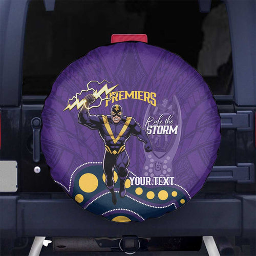 NRL Melbourne Rugby Custom Spare Tire Cover Premiers Trophy Ride The Storm - Aussie Hoodie