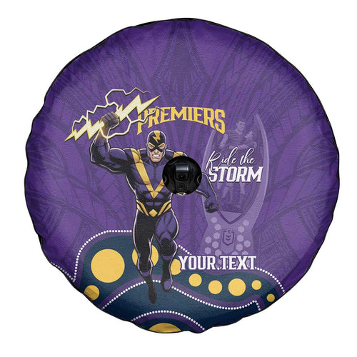 NRL Melbourne Rugby Custom Spare Tire Cover Premiers Trophy Ride The Storm - Aussie Hoodie