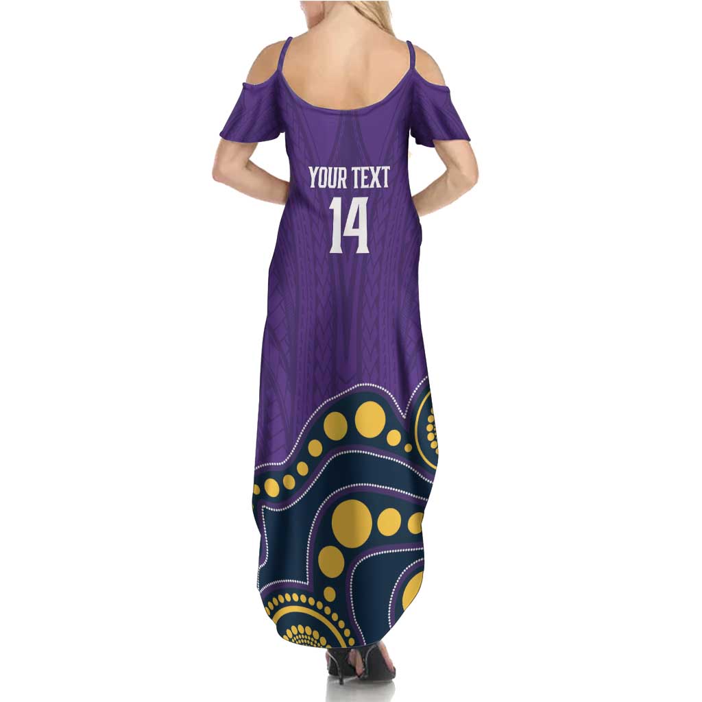 NRL Melbourne Rugby Custom Summer Maxi Dress Premiers Trophy Ride The Storm - Aussie Hoodie