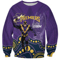 NRL Melbourne Rugby Custom Sweatshirt Premiers Trophy Ride The Storm - Aussie Hoodie