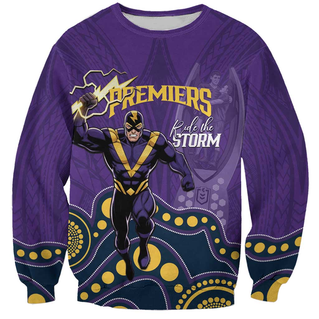 NRL Melbourne Rugby Custom Sweatshirt Premiers Trophy Ride The Storm - Aussie Hoodie