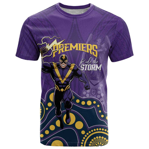 NRL Melbourne Rugby Custom T Shirt Premiers Trophy Ride The Storm - Aussie Hoodie
