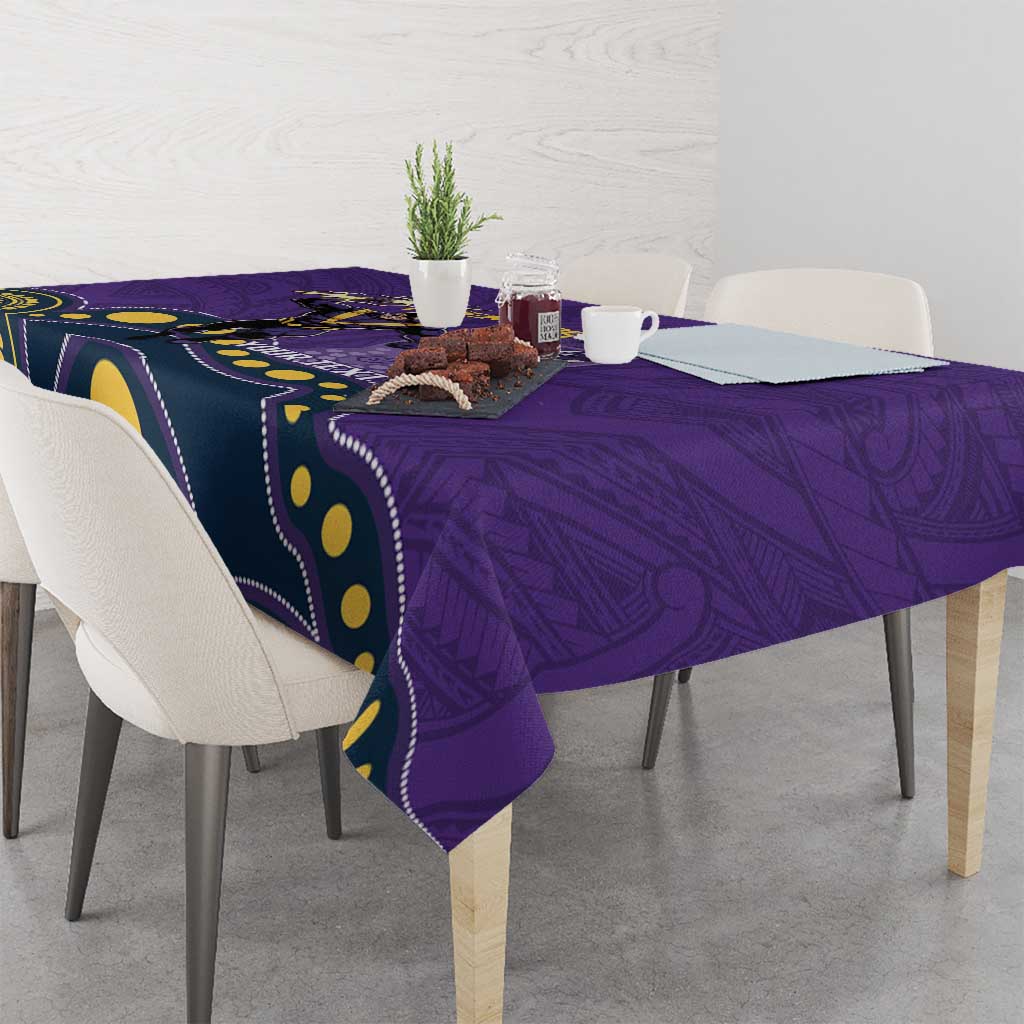 NRL Melbourne Rugby Custom Tablecloth Premiers Trophy Ride The Storm - Aussie Hoodie