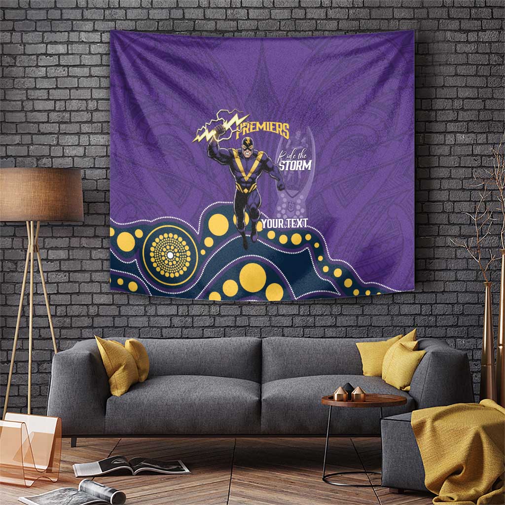 NRL Melbourne Rugby Custom Tapestry Premiers Trophy Ride The Storm - Aussie Hoodie