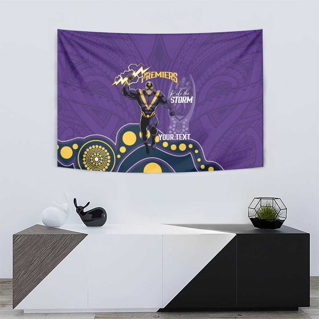 NRL Melbourne Rugby Custom Tapestry Premiers Trophy Ride The Storm - Aussie Hoodie