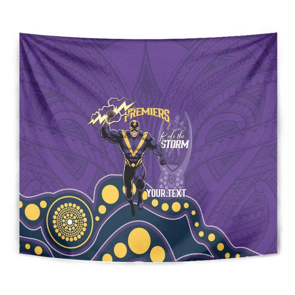 NRL Melbourne Rugby Custom Tapestry Premiers Trophy Ride The Storm - Aussie Hoodie