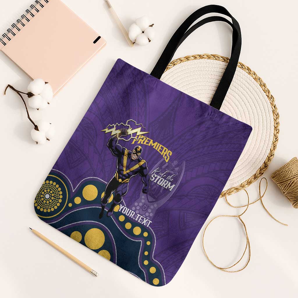 NRL Melbourne Rugby Custom Tote Bag Premiers Trophy Ride The Storm - Aussie Hoodie