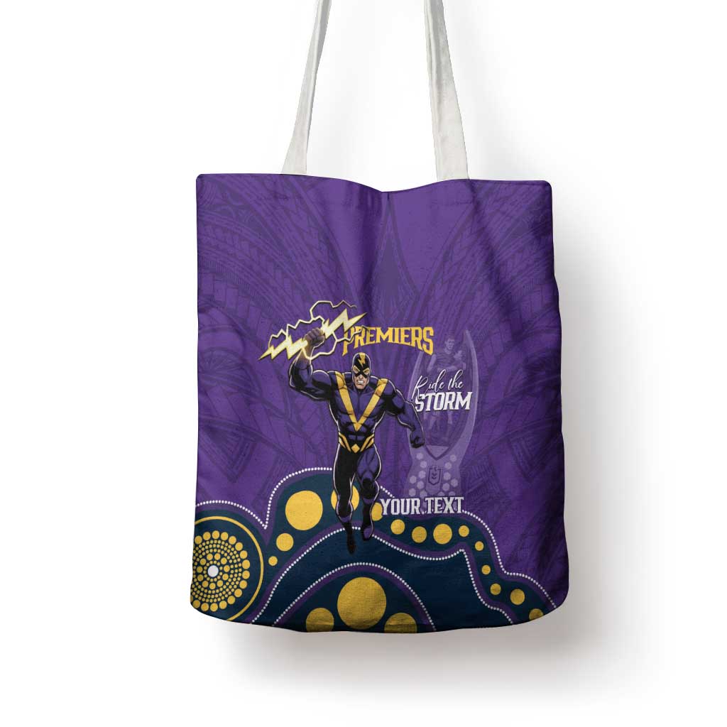 NRL Melbourne Rugby Custom Tote Bag Premiers Trophy Ride The Storm - Aussie Hoodie