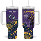 NRL Melbourne Rugby Custom Tumbler With Handle Premiers Trophy Ride The Storm - Aussie Hoodie