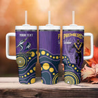 NRL Melbourne Rugby Custom Tumbler With Handle Premiers Trophy Ride The Storm - Aussie Hoodie