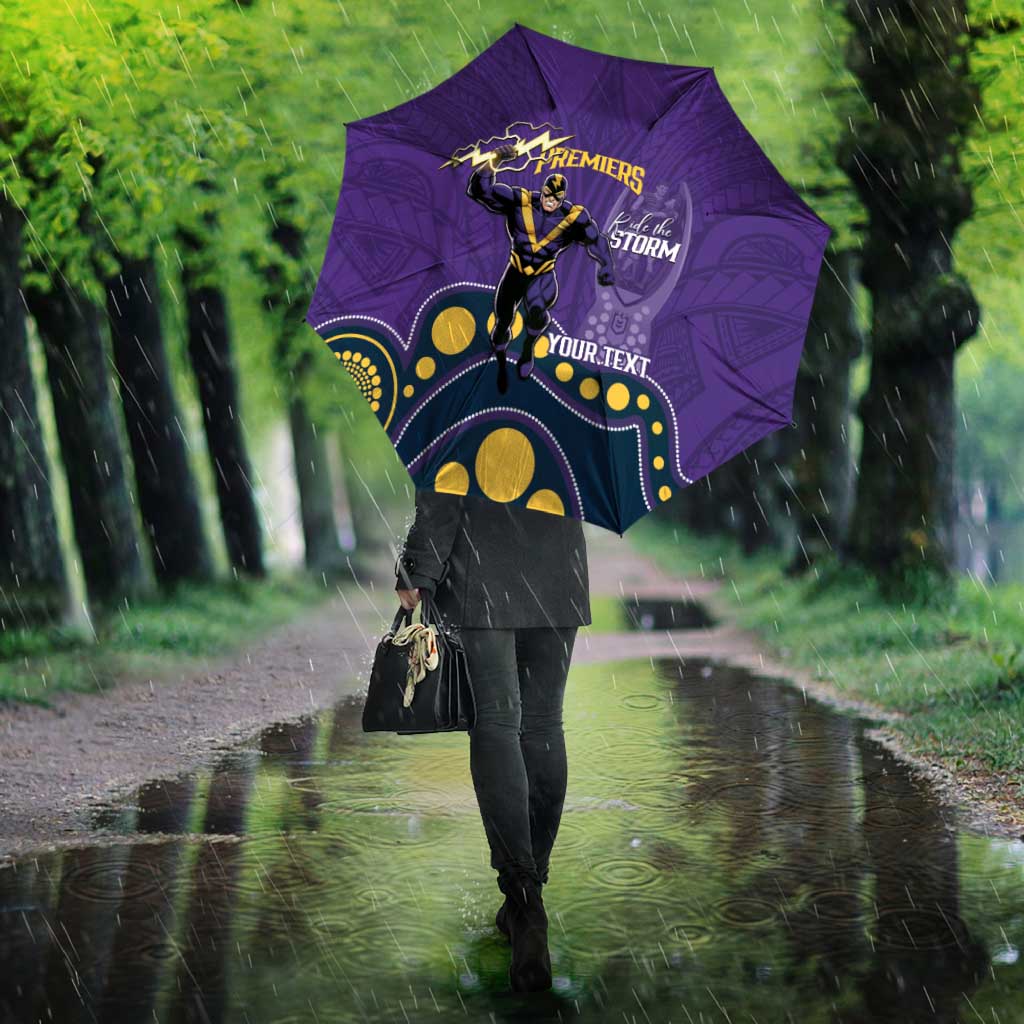 NRL Melbourne Rugby Custom Umbrella Premiers Trophy Ride The Storm - Aussie Hoodie