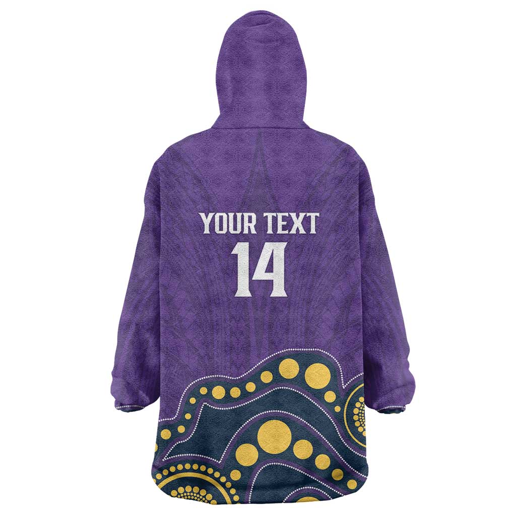 NRL Melbourne Rugby Custom Wearable Blanket Hoodie Premiers Trophy Ride The Storm - Aussie Hoodie