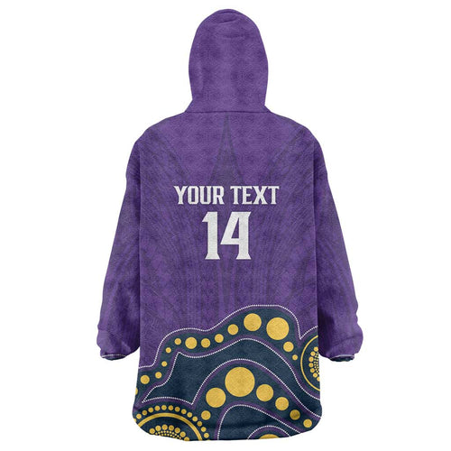 NRL Melbourne Rugby Custom Wearable Blanket Hoodie Premiers Trophy Ride The Storm - Aussie Hoodie