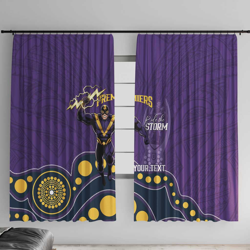 NRL Melbourne Rugby Custom Window Curtain Premiers Trophy Ride The Storm - Aussie Hoodie