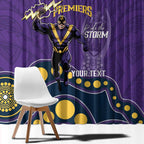 NRL Melbourne Rugby Custom Window Curtain Premiers Trophy Ride The Storm - Aussie Hoodie