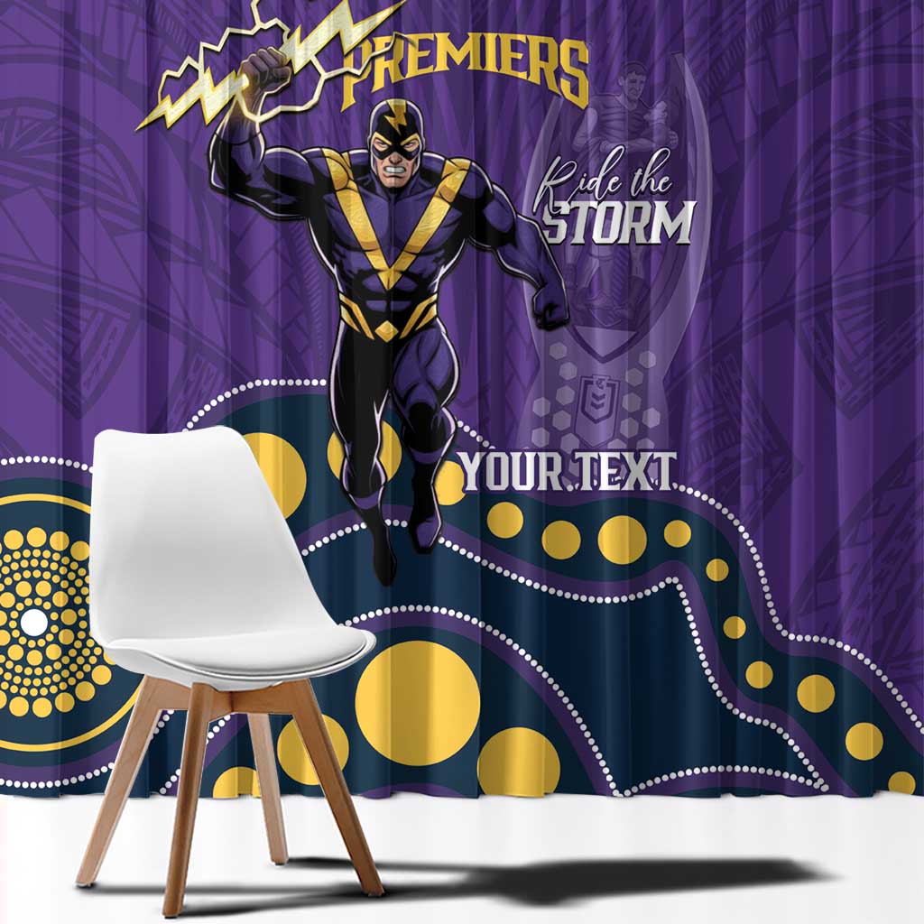 NRL Melbourne Rugby Custom Window Curtain Premiers Trophy Ride The Storm - Aussie Hoodie