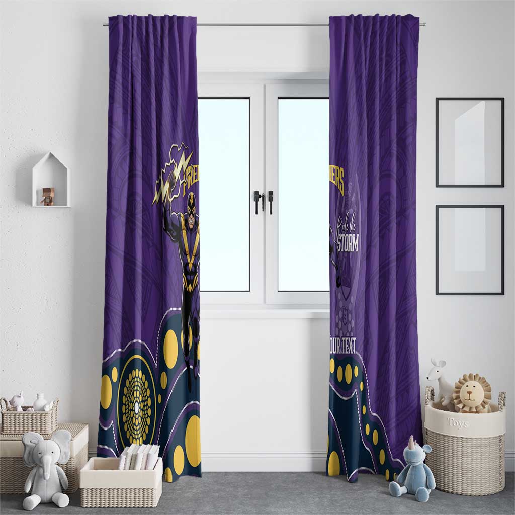 NRL Melbourne Rugby Custom Window Curtain Premiers Trophy Ride The Storm - Aussie Hoodie