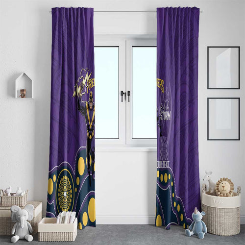 NRL Melbourne Rugby Custom Window Curtain Premiers Trophy Ride The Storm - Aussie Hoodie