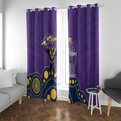 NRL Melbourne Rugby Custom Window Curtain Premiers Trophy Ride The Storm - Aussie Hoodie
