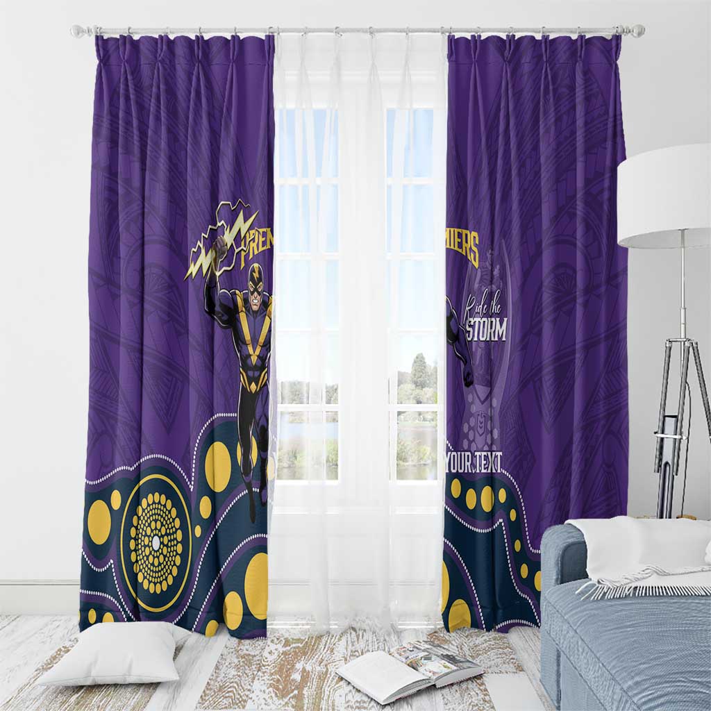 NRL Melbourne Rugby Custom Window Curtain Premiers Trophy Ride The Storm - Aussie Hoodie