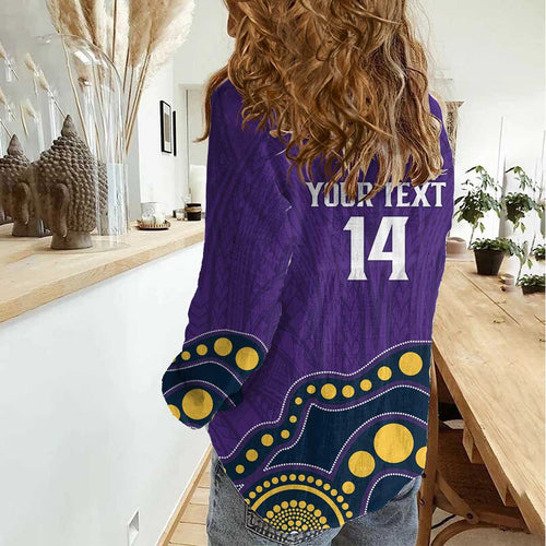 NRL Melbourne Rugby Custom Women Casual Shirt Premiers Trophy Ride The Storm - Aussie Hoodie