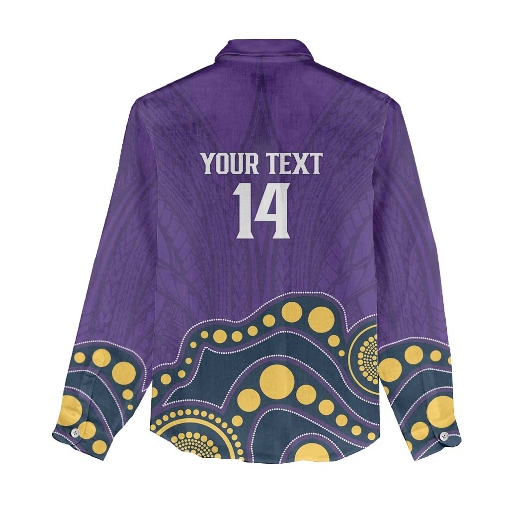 NRL Melbourne Rugby Custom Women Casual Shirt Premiers Trophy Ride The Storm - Aussie Hoodie