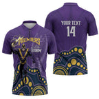 NRL Melbourne Rugby Custom Zipper Polo Shirt Premiers Trophy Ride The Storm - Aussie Hoodie