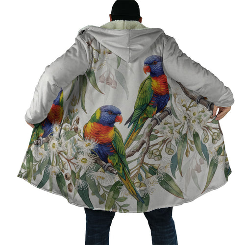 Australia Rainbow Lorikeets White Eucalyptus Blossoms Cloak