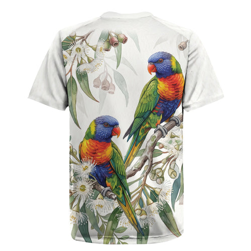 Australia Rainbow Lorikeets White Eucalyptus Blossoms Rugby Jersey