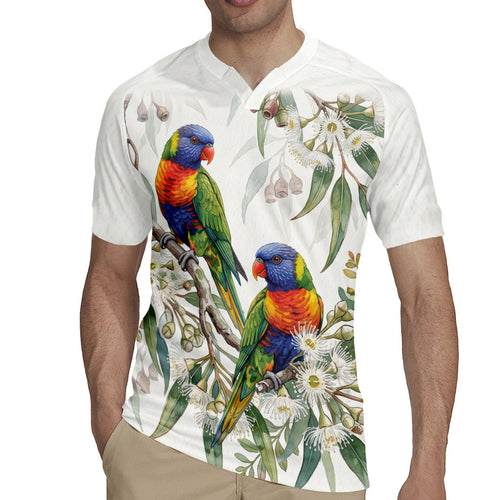 Australia Rainbow Lorikeets White Eucalyptus Blossoms Rugby Jersey