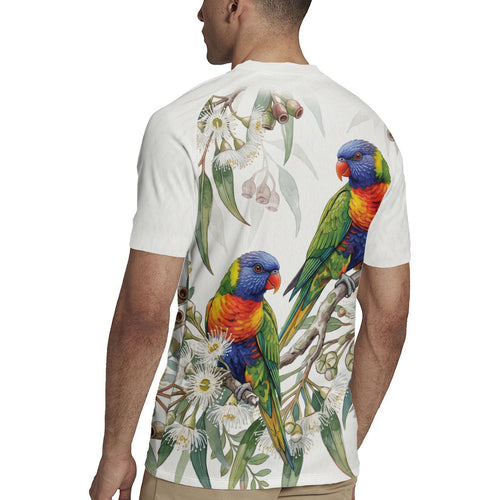 Australia Rainbow Lorikeets White Eucalyptus Blossoms Rugby Jersey