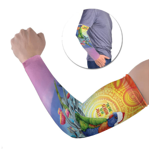 Rainbow Lorikeets Australia Christmas Arm Sleeves Eucalyptus Blossoms Aboriginal Art