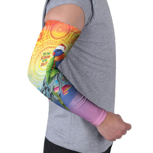 Rainbow Lorikeets Australia Christmas Arm Sleeves Eucalyptus Blossoms Aboriginal Art