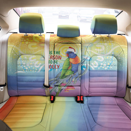 Rainbow Lorikeets Australia Christmas Back Car Seat Cover Eucalyptus Blossoms Aboriginal Art