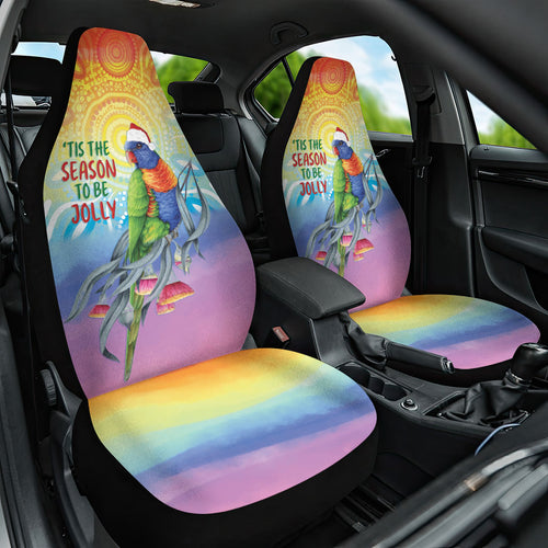 Rainbow Lorikeets Australia Christmas Car Seat Cover Eucalyptus Blossoms Aboriginal Art