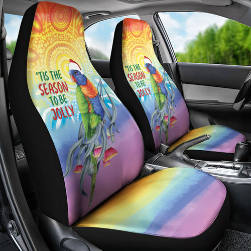 Rainbow Lorikeets Australia Christmas Car Seat Cover Eucalyptus Blossoms Aboriginal Art