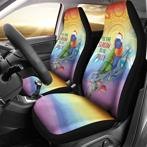 Rainbow Lorikeets Australia Christmas Car Seat Cover Eucalyptus Blossoms Aboriginal Art