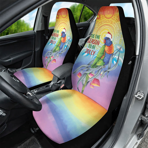 Rainbow Lorikeets Australia Christmas Car Seat Cover Eucalyptus Blossoms Aboriginal Art