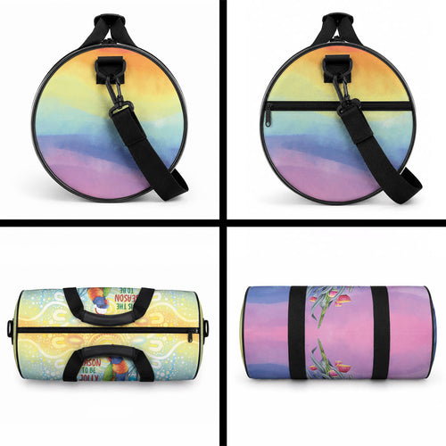 Rainbow Lorikeets Australia Christmas Duffle Bag Eucalyptus Blossoms Aboriginal Art