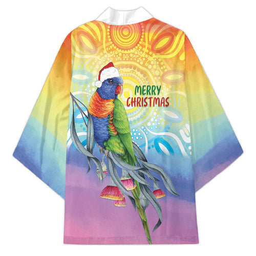 Rainbow Lorikeets Australia Christmas Kimono Eucalyptus Blossoms Aboriginal Art